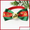 Autres Fournitures Pour Animaux De Noël Chien Chat Noeuds Papillon Noël Animaux Cadeau Collier Décoration De Vacances Accessoires De Toilettage Drop Delivery Ho Dhjo4