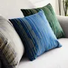 Kudde sammet broderad täckning lyxig grön blå grå 45x45 30x50 för soffa vardagsrum dekorativt fodral
