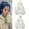 Ouyang Nana Gleicher Stil Graffiti Sweatshirt Frauen Hoodie Koreanische Version Loser Plüsch Verdickter Herbst Winter Frühling