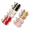 Sandals Toddler Newborn Baby Girl Sandals Flower Decoration Soft Sole Breathable Infant Girl Shoes for Party Photography 0-18M Z0331
