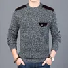 Męski Polos 2023 Sweter marki mody dla męskich pulloverów Slim Fit Skoczniki Knitwear O jesienne koreańskie ubranie Mężczyzna 230331