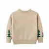 Pullover Plover Baby Kids Winter Warm Clothing Boy Girl Cartoon Christmas Tree Sleigh Knitted Sweater Children Jumper 27T Drop Deliv Dha9S