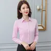 Camicette da donna Camicia da donna moda Bianca femminile a maniche lunghe Abito formale professionale Abiti da lavoro di grandi dimensioni Bottone OL Top da donna