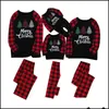 Autres Fournitures De Fête De Noël Famille Pyjamas Ensembles Papa Maman Enfants Bébé Vêtements De Nuit Assortis Nuit Porter Drop Delivery Accueil Garde Dhd6U