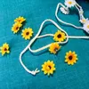 Fleurs décoratives 100 Pcs Tournesol Artificiel Petite Marguerite Gerbera Têtes De Fleurs Pour La Décoration De Fête De Mariage