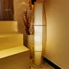 Lampy podłogowe Nowoczesne stół do herbaty Nordic Creative Bamboo Art LED Standing Lightions Home Deco salon sypialnia sypialnia nocna lampa nocna