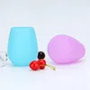 New Silicone Red Wine Glass Mug Creative Travel Carrying Water Cup Flat Bottom Non-slip Drop-proof Party Camping Beer Mugs