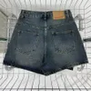 Jupe longue d'été de styliste pour femme, mode Denim, lettres élégantes, pantalon fendu, motif classique, ligne a, vêtements pour femmes