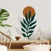 Wall Stickers Boho Sun Leaf Green Plant Wall Decal Removable Peel and Decal Vinyl Wall Decal Fresco Living Room Interior Decoration 230331