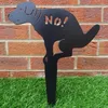 Garden Decorations Dog No Pooping Yard Sign Cast Iron Poop Stop Dogs From Large Painted Outdoor Lawn Decoration