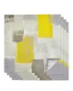 Tafel servet 4 stks gele vierkante schilderij muur graffiti 50 cm bruiloft decoratie doek keuken diner serveer servetten
