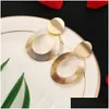 Dangle Chandelier Colorf Natural Shell Round Earrings For Women Unique Design Shape Statement Fashion Jewelry Mticolor Ear Dhgarden Dhuqa