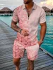 Survêtements pour hommes Summer Mens Survêtement Casual Manches courtes Zipper Set pour hommes Vêtements Streetwear Costume 2 pièces
