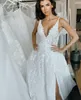 Sexy A line Wedding Dresses for bride Bone Bodice Sequins Appliques Lace Wedding Dress vestidos de novia robe de mariee backless bridal gowns