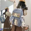 Bolsas escolares LargeCapacity Women Women Nylon Backpack Ins Junior High Student Bag Feminino Laptop 230331