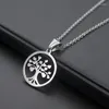 Catene in acciaio inossidabile albero vuoto della vita collana color argento amuleto bijoux femme per prodotti regalo per l'anniversario