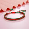 Strand Boho Kadınlar İçin Örgülü Bilezik Etnik Tibet Şanslı Bilezikler Bangles Renkli İplik Knot Dokuma Halat Dostluk Sevgilisi Takılar