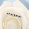 Anello da laboratorio in oro bianco 10 carati con zaffiro da 0,21 ct Moissanite da 0,15 ct per donna fatto a mano fidanzamento sposa anniversario regalo gioielleria raffinata