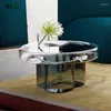 Floor Lamps Creative Glass Coffee Tables Living Room Furniture Modern Design Round Tea Table Sofa Side