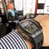 Luxe mechanische horloges Richar Mills Rm11-03 Zwitsers automatisch uurwerk Saffierspiegel Geïmporteerd rubberen horlogeDXSQ