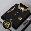 Light Luxury POLO Shirt Men's Short Sleeve T-shirt High End Polo Collar Men's Half Sleeve T-shirt Embroidery Casual Light Business Men's Wear