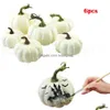 Party Favor 12pcs / Set Mini Simation Pumpkin Diy Creative Mousse Halloween Garden Decoration Craft RRA2071 Drop Livrot Home Festive S DHH5S