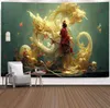 Chinese Art Hanging Cloth Background Cloth Small and High Sense Room Wall Cloth Bedroom Bedside Background Wall Decoration Painting Fabric Art