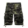 Shorts pour hommes été hommes pantalons décontractés plage camouflage cargo mâle lâche travail homme militaire pantalon court surdimensionné 29-40 230331