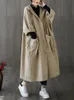 Femmes Trench Coats Femme Hiver pour Femmes Lâche Longue Grande Poche À Capuche Veste Décontractée 230331