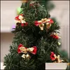 Christmas Decorations Bowknot Bell Tree Decoration Plaid Xmas Ornaments Kids Gifts Decor Ornament Drop Delivery Home Garden Dh4Kt