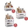 Förvaringslådor fack Make Up Case Jewelry Container Cosmetic Box Makeup Organizer Drawers Jewelery Brush Holder Lipst 230331