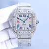 Automatisk klocka Waterproof Square Dial Armband Diamond Automatic 40mm Mechanical Women Watches Sapphire Business rostfritt stål damer Werzk