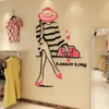 Wall Stickers Fashion Goddess Acrylic Po Wall Decal Creative Personality 3D Decal Bedroom Wallpaper Background Wall Surface Decoration 230331