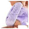 Bath Brushes Sponges Scrubbers Peeling Glove Scrubber Five Fingers Exfoliating Tan Removal Mitts Soft Fiber Mas Cleaner By Sea Rr Dhjbt