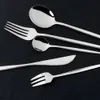 Dinnerware Sets Platinum tableware set kitchen tableware silver stainless steel knife cake fork spoon set tea spoon tableware 230331
