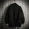 Jaquetas masculinos jaqueta de streetwear masculino preto hip hop 2023 Cargo de outono harajuku com capuz para fora roupas de roupas grandes 5xl 6xl 7xl 2303331