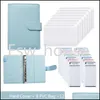 Blocos A6 Binder ER com bolsos de PVC de 8pcs e 12pcs folhas de orçamento de despesas para recibos de dinheiro Organizador Organizador entrega de Dh347