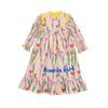 Girl Dresses Girls Dress 2023 Spring Pink Lace Children's Korean Floral Princess Skirt Kids Wear