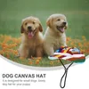 Abbigliamento per cani Cappello Cappellino per cani Cappelli Pet Sun Canvas Baseball Puppy Shading Cat Bucket Visiera media Orecchio tondo Duck Holes Summer Sombrero Caps