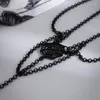 Chains Halloween Black Chain Necklace Spider Web Tassel Necklaces For Women Trendy Goth Female Jewelry Creative Girls Party Accessories