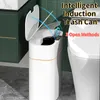 Avfallsbehållare Automatisk Intelligent Smart Trash Can Sensor Kitchen med lock Housch Housch Sovrum Badrumsmässigt Gap Garbage 230331