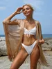 Women's Swimwear Solid Tassel Cover-ups Clothing Kimono Sexy Transparent Tunics Beach Outfits For Summer Vintage Swimsuits Woman 230331