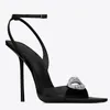 Sandals Lips Open Toe Stiletto Woman Summer Black Buckle Slingback High Heels Fashion Sexy Shoes for Women 230330