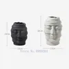 Vases Ceramic Vase Human Face Abstract Bandage Head Flower Arrangement Modern Home Decoration Black White Handicraft Furnishings