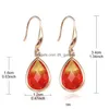 Dangle Chandelier Trendy Teardrop Verre Cristal Boucles D'oreilles Or Couleur Goutte D'eau Longue Boucle D'oreille Pour Femmes Filles Bijoux De Mode Dhgarden Dhsnw