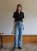 Women's Jeans DUSHU Fashion Slim Flap Split Stretch Jean's For Summer High Waist Crop Pants Women 2023 230330