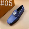 Mocassins masculinos de couro de vaca genuínos Mocassins feitos à mão COURO LUXUOSO DESIGNER MEN Flats Blue Slip On MEN's Boat SHOE PLUS SIZE 46 A2