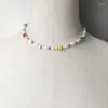 Choker Noble Et Élégant Déesse Fan Bijoux Design Divers Perle Naturelle Perles De Verre De Couleur Mix Match Collier Saint Valentin Cadeau