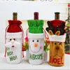 Juldekorationer 100st Upmarket Doll Old Snowman Elk Wine Bottle Bag