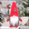 Noel Süslemeleri Peluş Oyuncak İsveç Gnome Noel Orman Adam Bebek Süsleri Çocuk İskandinav İskandinav Cüce Oyuncaklar Damla Teslimat Ev Dhcqr